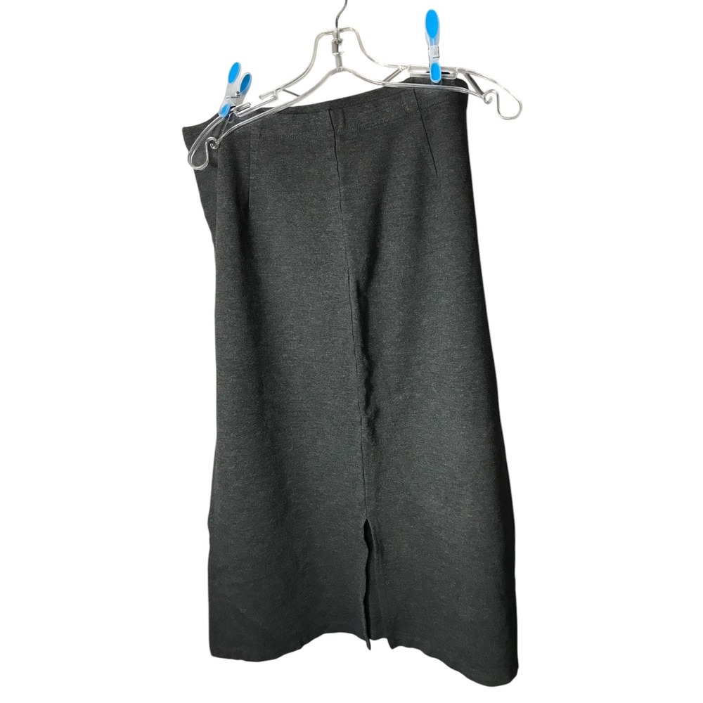 Orvis Charcoal  Elastic Waist  Knee Length Womens Skirt‎ Size Large